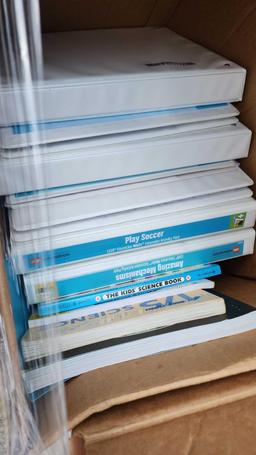 (1) Pallet w/ Flashcards, Microscopes, 3D Shapes, Educational Textbooks