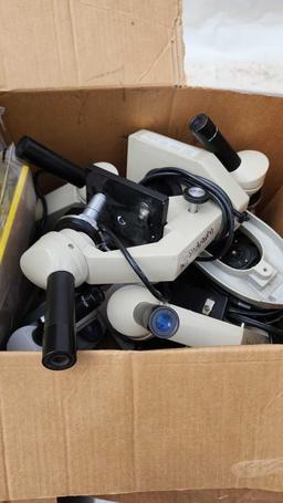 (1) Pallet w/ Flashcards, Microscopes, 3D Shapes, Educational Textbooks