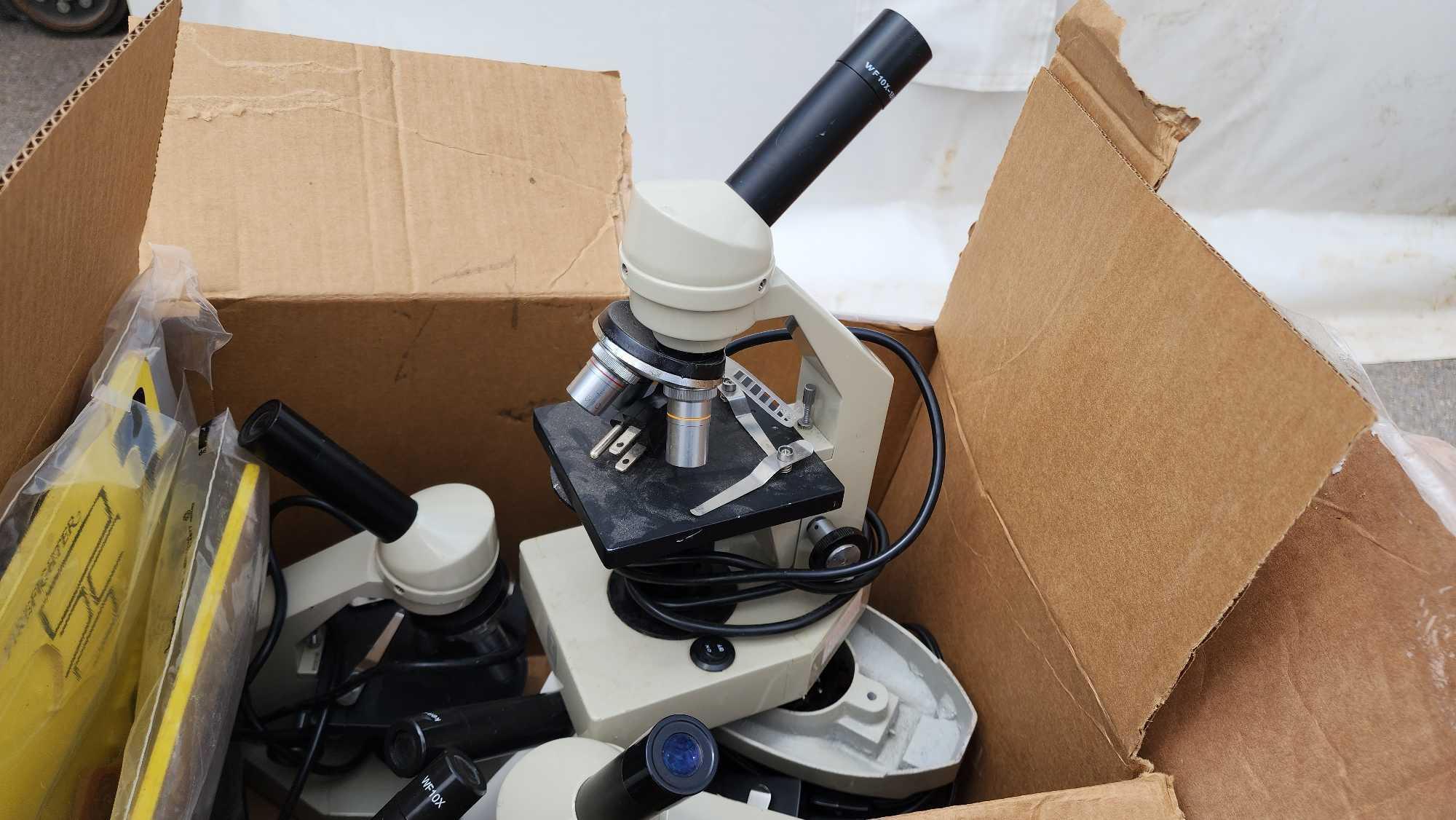(1) Pallet w/ Flashcards, Microscopes, 3D Shapes, Educational Textbooks
