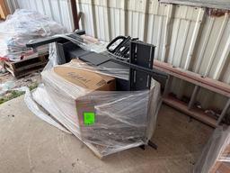 (1) Pallet w/ (1) Printer, (1) TV Stand, Box of LaserJet Printer Cartridges