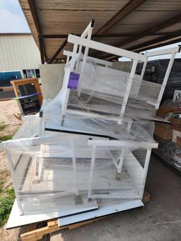 (2) Pallets w/ Delta Educational Science Kits, (1) NutraMax Fish Food, Student Tables, etc.