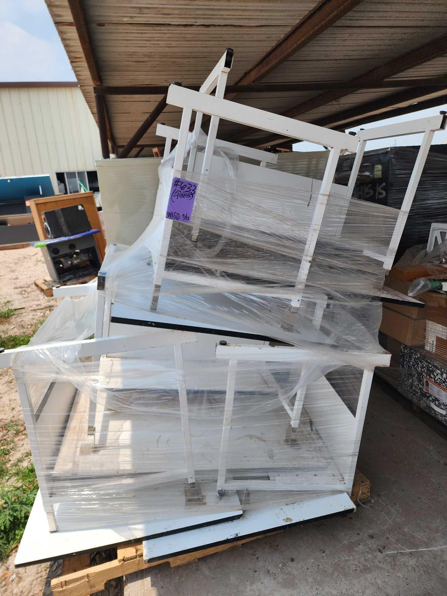 (2) Pallets w/ Delta Educational Science Kits, (1) NutraMax Fish Food, Student Tables, etc.