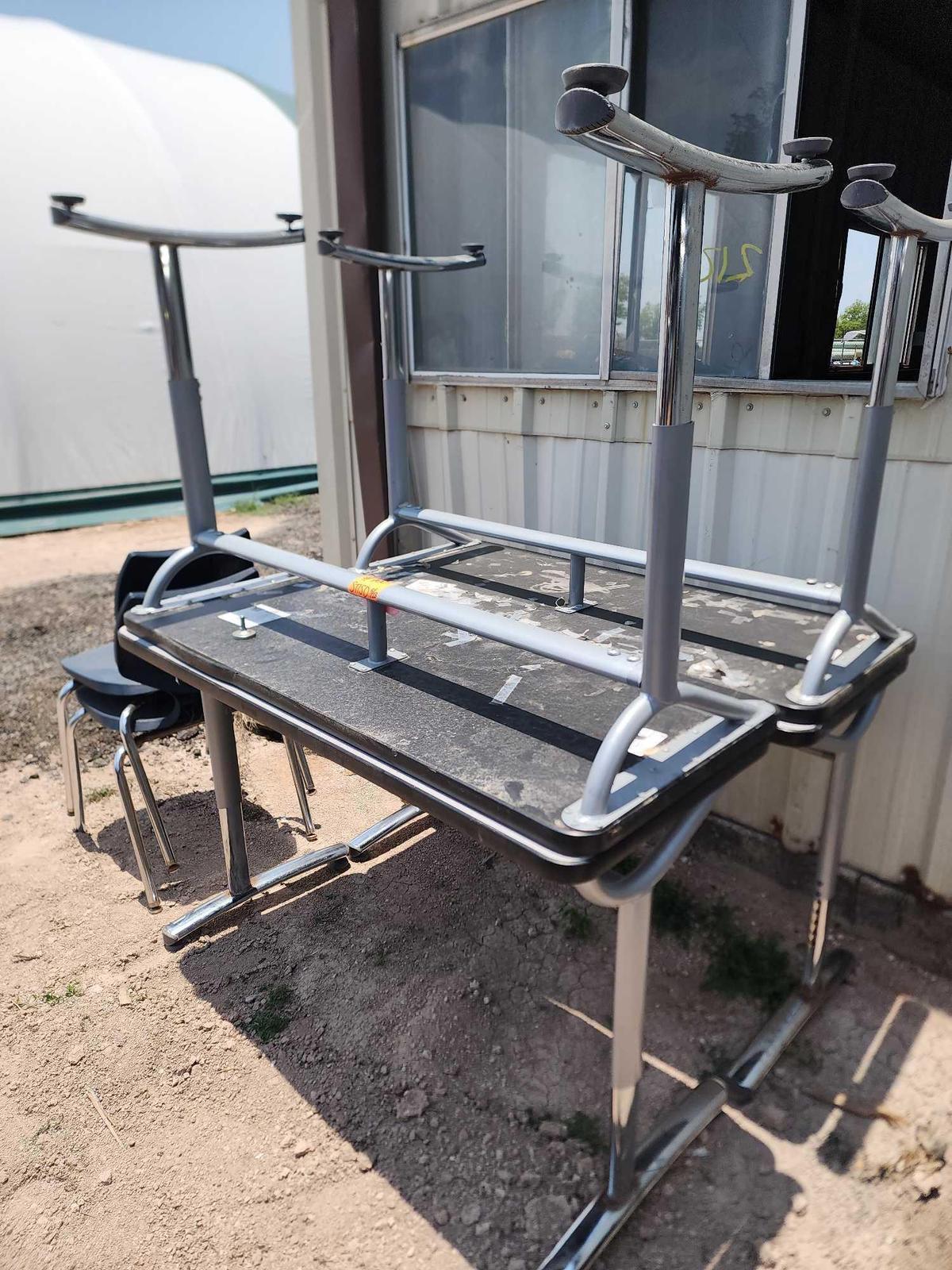 Group of (4) Student Tables, (2) Stackable Student Chairs