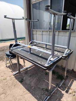 Group of (4) Student Tables, (2) Stackable Student Chairs