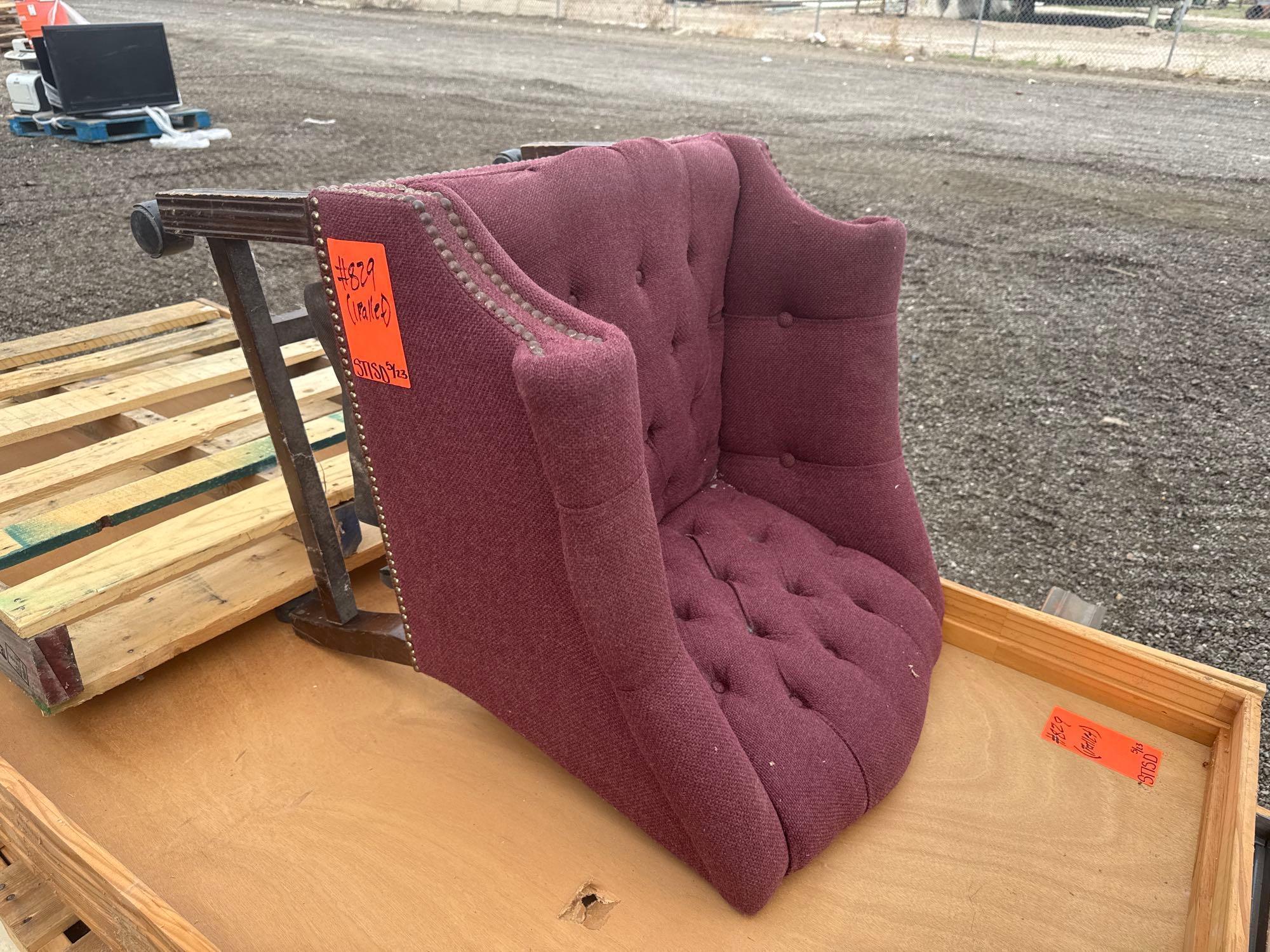 Group of Wood Pallets, (1) Cushioned Rolling Chair