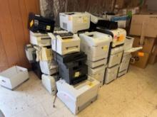 Group of Dell & HP Printers. OFFSITE: BROWNSVILLE, TX