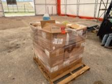 Boxes of Berlin Performex RTU Disinfectant, Seatex Hand Sanitizer on Pallet