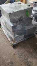 Group of Assorted Printers, (1) Flinn Scientific Goggle Storage Cabinet on Pallet