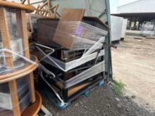 Group w/ Table, Chairs, (1) Student Desk, (1) Wood Podium on Pallet