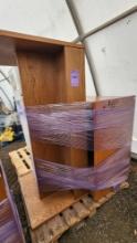 (1) Wood Office Desk, (1) Bookcase on Pallet