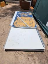 Group of Dry Erase White Boards on Pallet