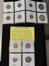 (4) Old Proof Coins, (8) Foreign Coins