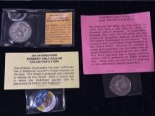 (1) Mexican Silver Dollar, (1) Proof Kennedy Half Dollar, etc.