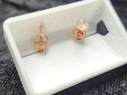 Buggett Squared Diamond Sterling Silver Earrings, 1.27 CTW, (*INSIDE OFFICE*)