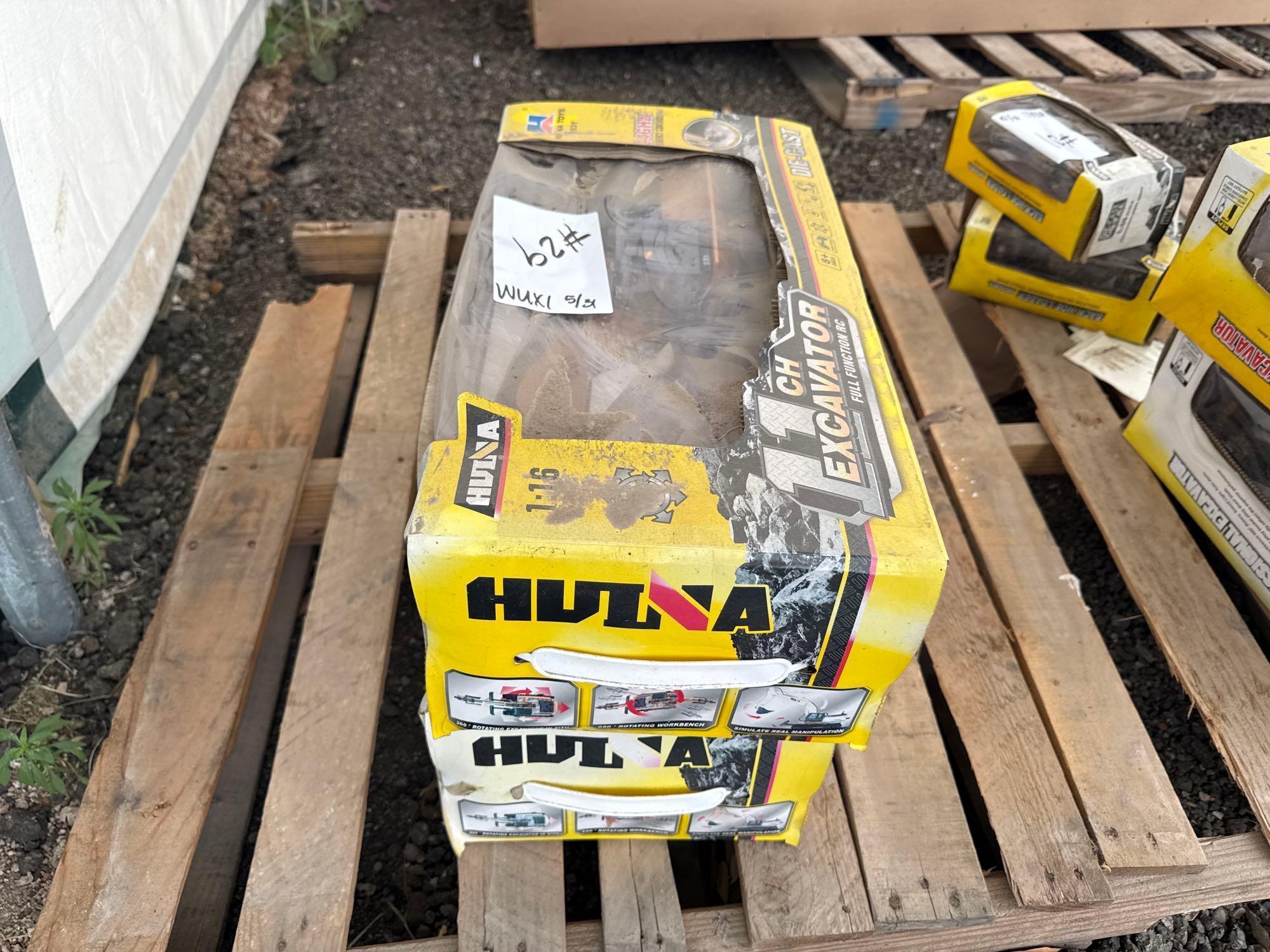 (2) Unused Huina Alloy Remote Controlled Die-Cast Excavator Toys, (2X's THE $MONEY)
