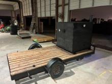 BBQ Smoker Pit on Trailer