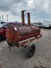 Mobile BBQ Smoker Pit on Trailer
