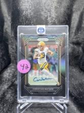 2022 PANINI CHRONICLES PRIZM BLACK FOOTBALL - AUTO. CHRISTIAN WATSON ROOKIE