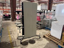 (1) Cafeteria Table w/ Attached Stools