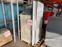 (2) File Cabinets, (1) Computer Table, (1) Wheel Chair, (1) Coat Rack