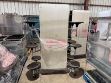 (1) Cafeteria Table w/ Attached Stools
