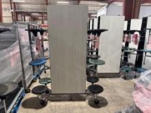 (1) Cafeteria Table w/ Attached Stools