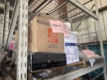 (1) Box of Speakers, (1) Box of Remotes, (1) 3D Scanner, (1) Docking Station, etc.