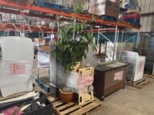 (1) Steamroller, (1) File Cabinet, (1) Potted Tree