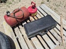 Pallet w/ Air Works Portable Air Tank, Oxygen Tank w/ Mask in Hardcase Carrier, etc.