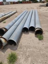 (6) 12"in. Wide, 20'ft. Long Galvanized Pipes
