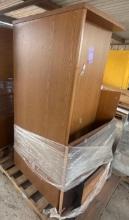 1 Pallet w/Wooden Office Desk & Bookcases