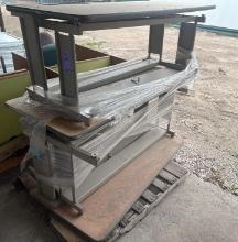 (3) Metal Desk w/ Wooden Tops