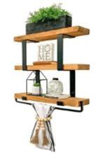 (6) Boxed New Industrial 3-Tier 24" Floating Shelves, (6 x's the $Money) OFFSITE: ROBSTOWN,TX