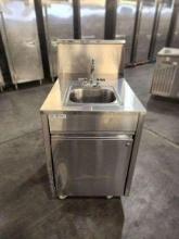 (1) QualServStainless/S Commercial Portable Sink, Dimensions: 22" x 32" x 48" Tall