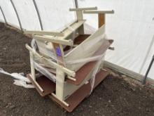 (4) Student Table Desks on Pallet