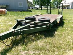 20 X 81” TRI-AXLE TRAILER, 2’ DOVE, STEEL RAMPS, PINTOL HITCH