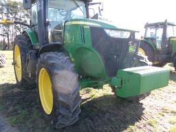 JD 7200R DSL, CAB, POWER QUAD TRANS WITH E-RANGE, LEFT HAND REVERSER MFWD, 4 REMOTES, QUICK HITCH, W