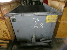 1 YD FRONT MOUNT STEEL HOPPER