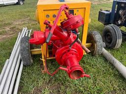 RAINBOW IRRIGATION PUMP WITH SUCTION GAS ENGINE IH PUMP RUNS