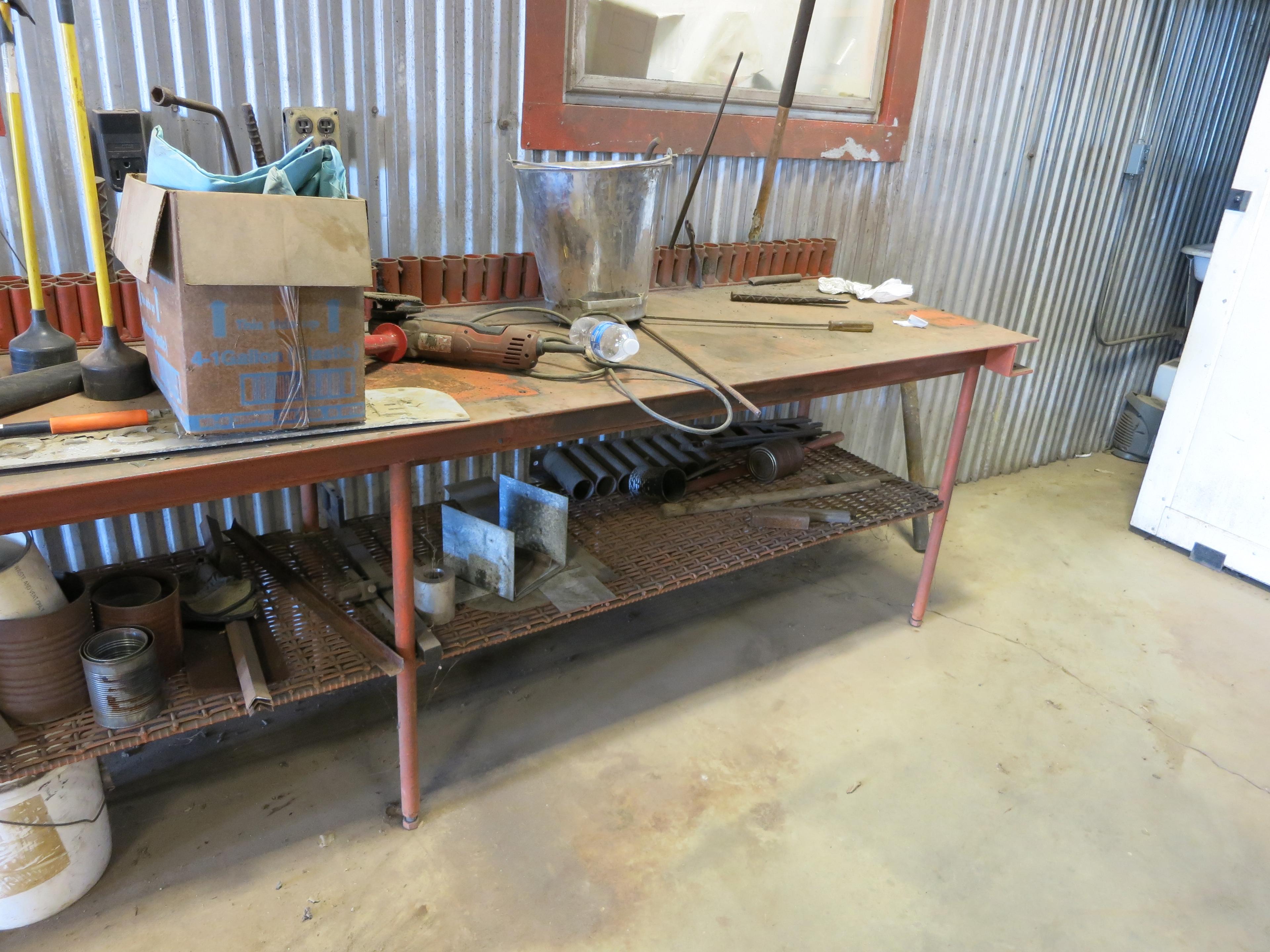 10' X 30" STEEL TABLE