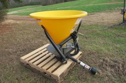 FRONTIER PLASTIC FERTILIZER SPREADER, 3 PT (USED ONCE)