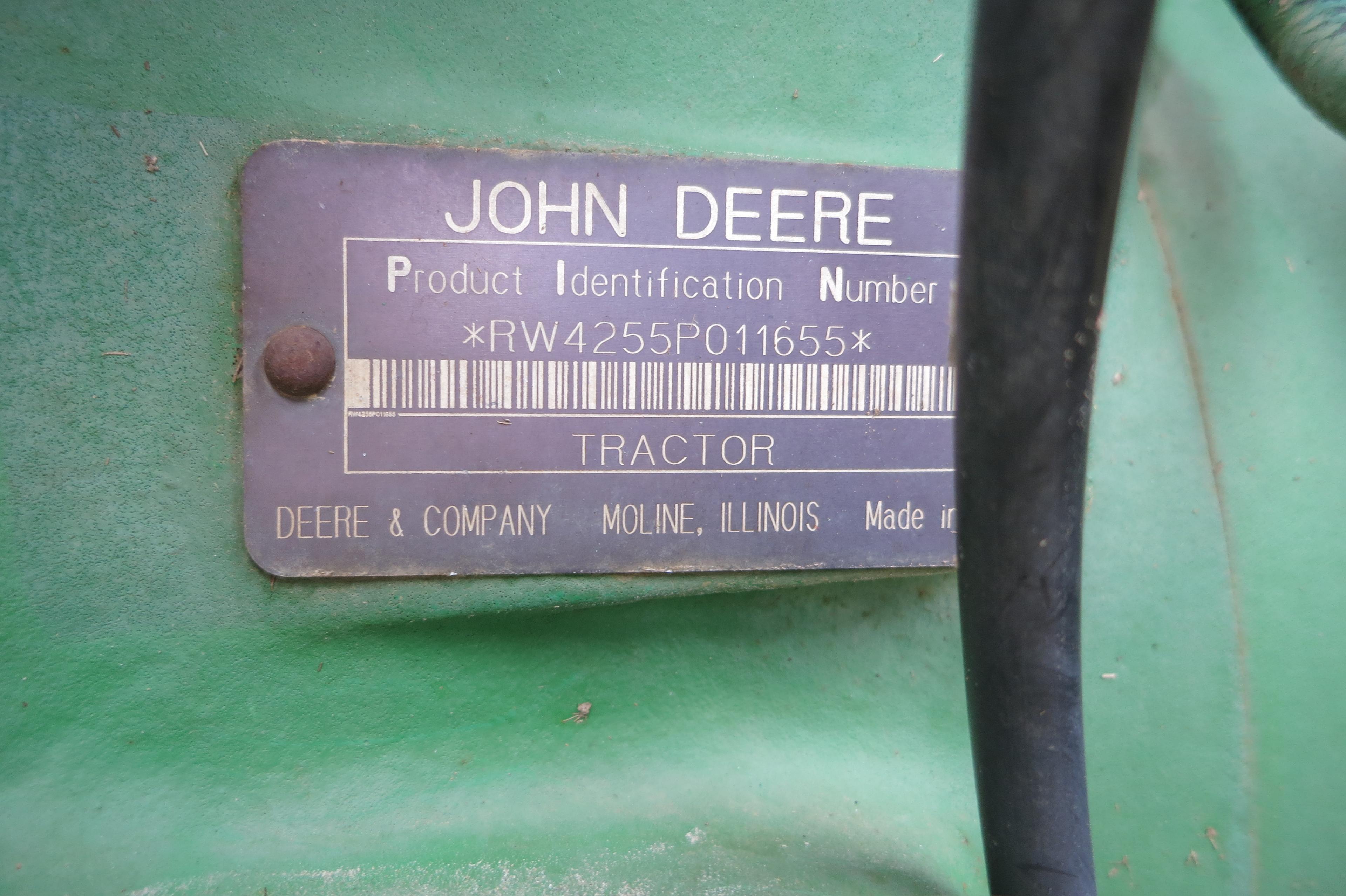 JD 4255 CAB, DSL, 15-SPEED POWERSHIFT TRANS, DUAL REMOTES, NEW REAR TIRES, SN: 11655, 9200 HRS (1-OW