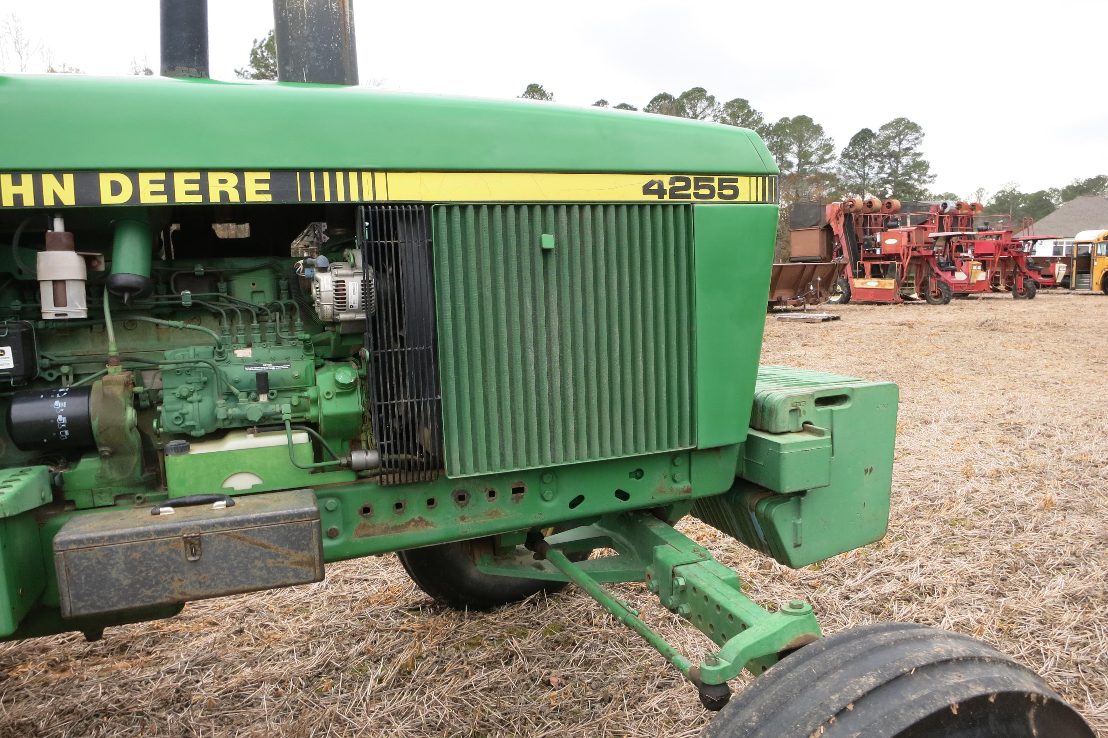 JD 4255 CAB, DSL, 15-SPEED POWERSHIFT TRANS, DUAL REMOTES, NEW REAR TIRES, SN: 11655, 9200 HRS (1-OW