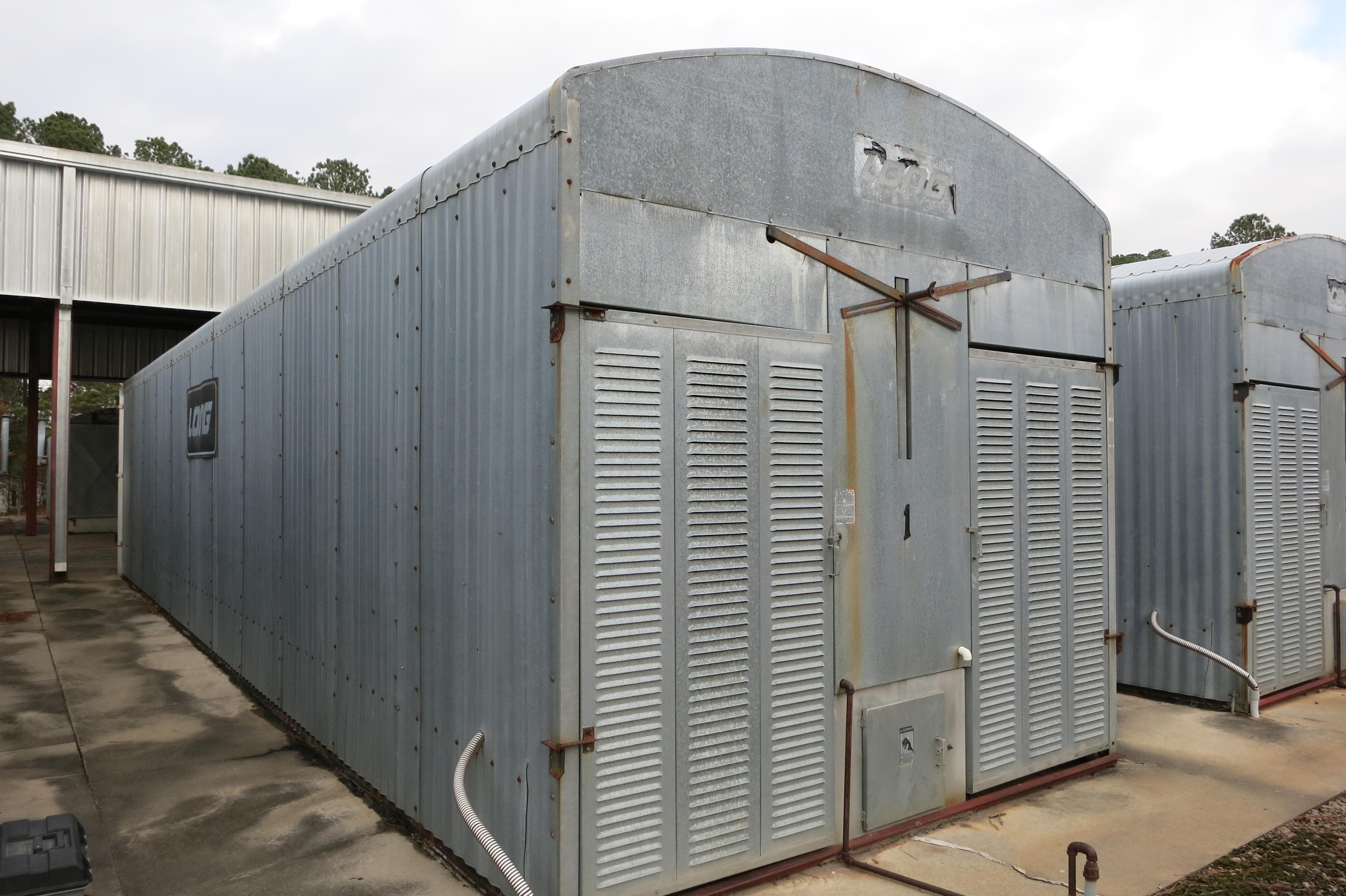 LONG 10-BOX ALL METAL BARN, SINGLE PHASE, LP GAS, CURECO CONTROLS, EVANS HEAT EXCHANGER