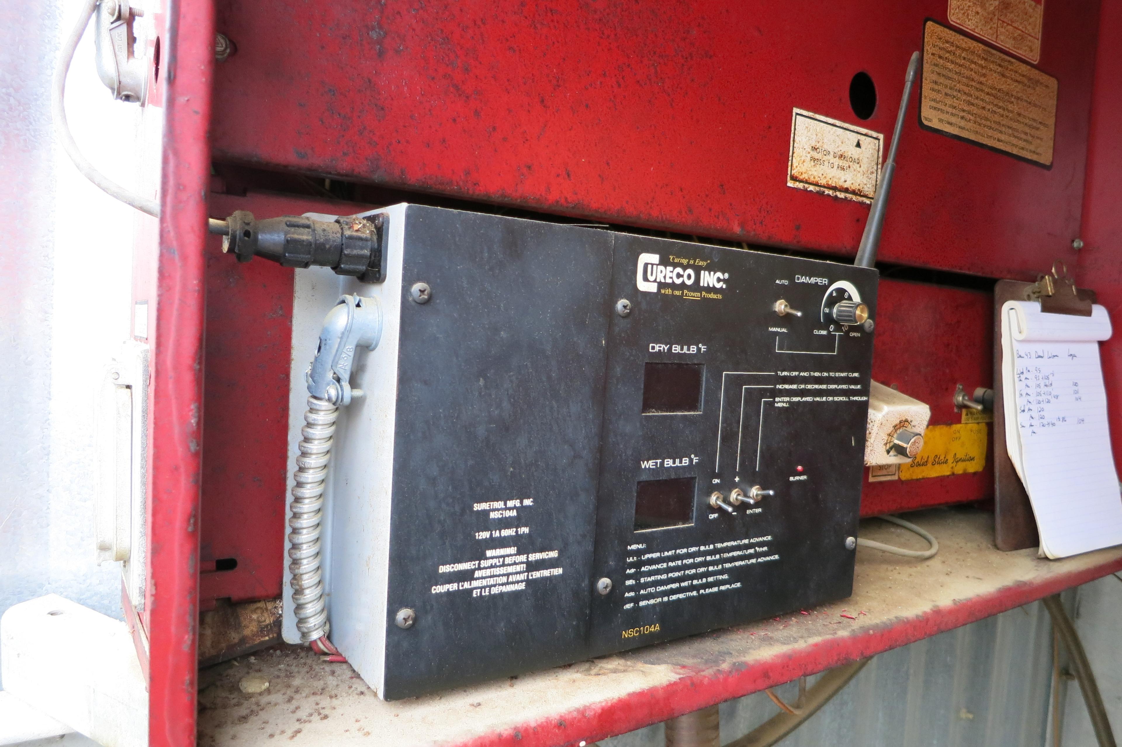 LONG 10-BOX ALL METAL BARN, SINGLE PHASE, LP GAS, CURECO CONTROLS, EVANS HEAT EXCHANGER