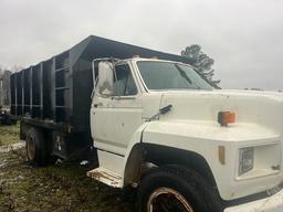 1993 FORD DUMP TRUCK GAS 5-SPD TRANS 14’ HARSH DUMP