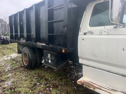 1993 FORD DUMP TRUCK GAS 5-SPD TRANS 14’ HARSH DUMP