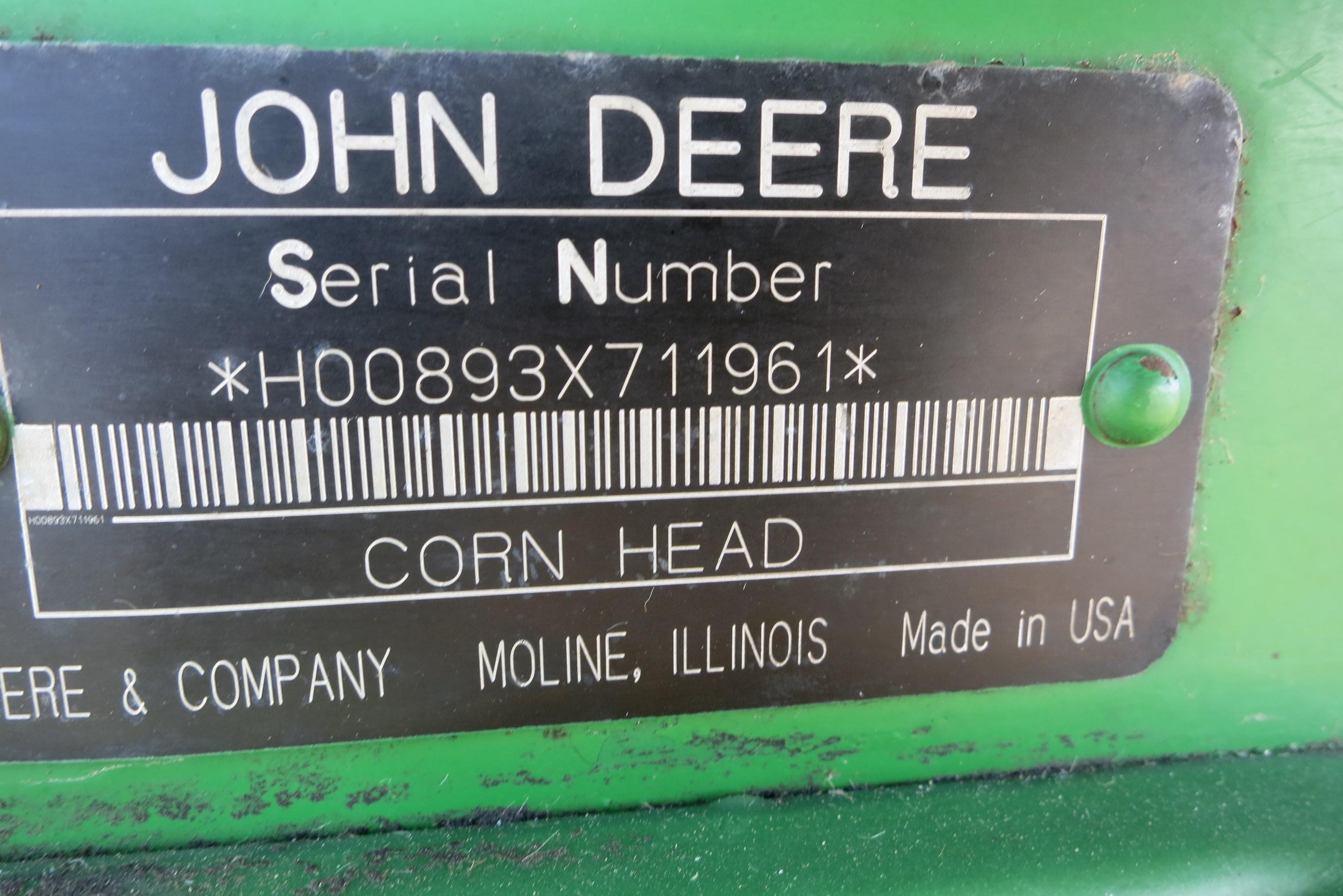 JD 893 8-ROW CORN HEAD, 30" SN:X711961