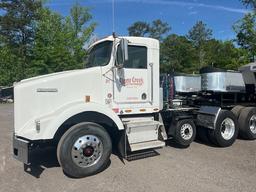 2003 KENWORTH DAY CAB CAT C-12 DSL ENGINE 10-SP EATON FULLER TRANS WETLINE, 402K MILES SHOWING