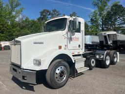 2003 KENWORTH DAY CAB CAT C-12 DSL ENGINE 10-SP EATON FULLER TRANS WETLINE, 402K MILES SHOWING
